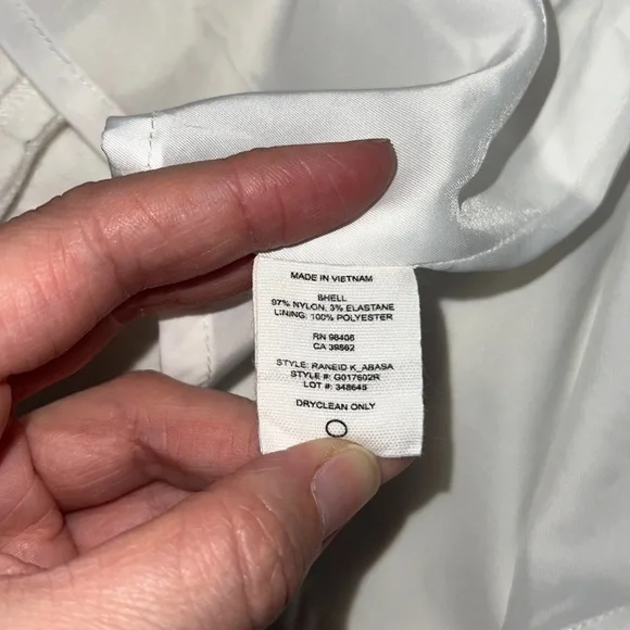 Theory White Sleeveless Textured A-Line Dress - Picture 11 of 11